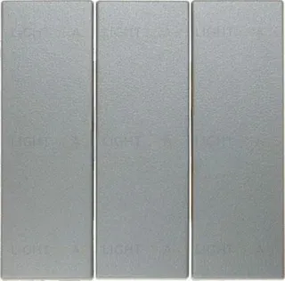 Выключатель трехклавишный, алюминий 633023+16651404 633023 + 16651404