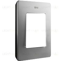 Рамка Simon 82 Detail Air, 1 пост (алюминий с чёрным основанием) 8200610-293 8200610-293