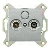 Телевизионная TV-FM розетка оконечная Merten MTN466099+MTN297560 MTN466099 + MTN297560