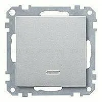 Выключатель одноклавишный проходной с подсветкой Merten (вкл/выкл с 2-х мест) 10А/250В MTN3136-0000+MTN431060 MTN3136-0000 + MTN431060