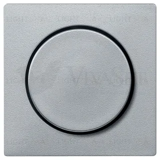 Светорегулятор поворотно-нажимной универсальный Merten LED 4-200Вт, 4-400 Вт. для ламп накал. и галог., алюминий MTN5134-0000+MTN5250-0460 MTN5134-0000 + MTN5250-0460