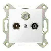 Телевизионная TV-SAT-FM розетка оконечная Merten MTN466097+MTN296719 MTN466097 + MTN296719