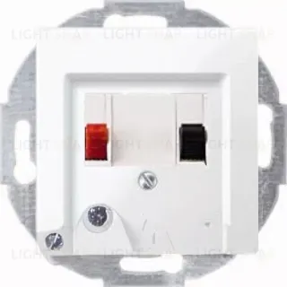 Розетка акустическая одинарная Merten, белый глянцевый MTN466919+MTN296019 MTN466919 + MTN296019
