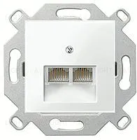 Розетка компьютерная двойная Merten RJ45 6-й кат. epuae8-8upok6+MTN296119 epuae8-8upok6 + MTN296119