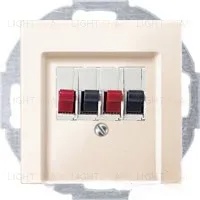 Розетка акустическая двойная Merten, кремовый глянцевый MTN467019+MTN296044 MTN467019 + MTN296044