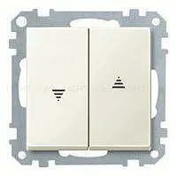 Выключатель управления жалюзи клавишный Merten, 10А/250В MTN3715-0000+MTN432444 MTN3715-0000 + MTN432444