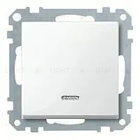 Выключатель одноклавишный проходной с подсветкой Merten (вкл/выкл с 2-х мест) 10А/250В MTN3136-0000+MTN436019 MTN3136-0000 + MTN436019