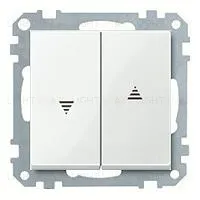 Выключатель управления жалюзи кнопочный Merten, 10А/250В MTN3755-0000+MTN432419 MTN3755-0000 + MTN432419