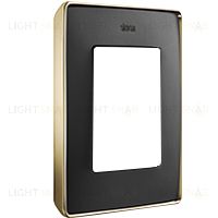 Рамка Simon 82 Detail Металл, 1 пост (графит с основанием золото) 8201610-242 8201610-242