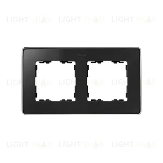 Рамка Simon 82 Detail Металл, 2 поста (графит с основанием хром) 8201620-241 8201620-241