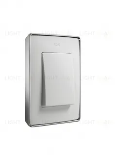 Рамка Simon 82 Detail Металл, 1 пост (белая с основанием хром) 8201610-244 8201610-244