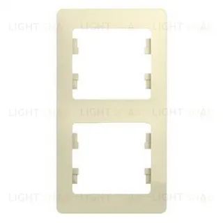 Рамка 2-ая Schneider Glossa для вертикальной установки бежевый пластик GSL000206 GSL000206