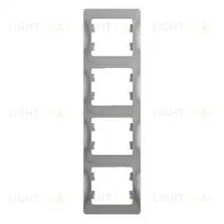 Рамка 4-ая Schneider Glossa для вертикальной установки алюминий пластик GSL000308 GSL000308