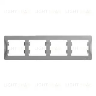 Рамка 4-ая Schneider Glossa для горизонтальной установки алюминий пластик GSL000304 GSL000304