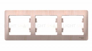 Рамка 3-ая Schneider Glossa для горизонтальной установки сосна GSL001503 GSL001503