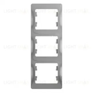 Рамка 3-ая Schneider Glossa для вертикальной установки алюминий пластик GSL000307 GSL000307