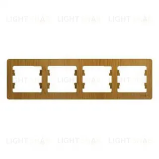 Рамка 4-ая Schneider Glossa для горизонтальной установки дуб пластик GSL000504 GSL000504