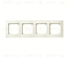 Рамка четверная Merten M-Plan кремовый глянцевый MTN515444 MTN515444