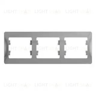 Рамка 3-ая Schneider Glossa для горизонтальной установки алюминий пластик GSL000303 GSL000303