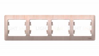 Рамка 4-ая Schneider Glossa для горизонтальной установки сосна GSL001504 GSL001504