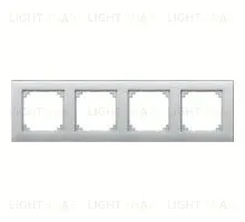 Рамка четверная Merten M-Plan алюминий MTN486460 MTN486460