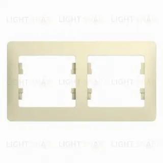 Рамка 2-ая Schneider Glossa для горизонтальной установки бежевый пластик GSL000202 GSL000202