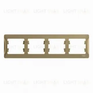 Рамка 4-ая Schneider Glossa для горизонтальной установки титан пластик GSL000404 GSL000404