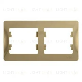 Рамка 2-ая Schneider Glossa для горизонтальной установки титан пластик GSL000402 GSL000402