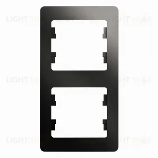 Рамка двойная вертикальная Schneider Glossa антрацит GSL000706 GSL000706