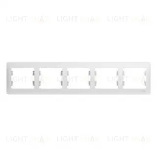 Рамка 5-ая Schneider Glossa для горизонтальной установки белый пластик GSL000105 GSL000105