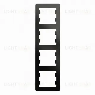 Рамка четверная вертикальная Schneider Glossa антрацит GSL000708 GSL000708