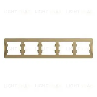 Рамка 5-ая Schneider Glossa для горизонтальной установки титан пластик GSL000405 GSL000405