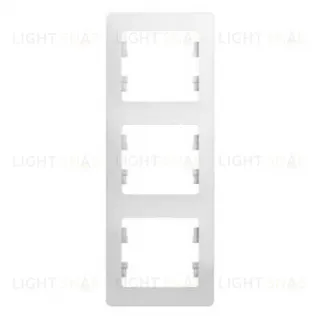 Рамка 3-ая Schneider Glossa для вертикальной установки белый пластик GSL000107 GSL000107