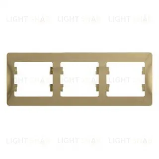 Рамка 3-ая Schneider Glossa для горизонтальной установки титан пластик GSL000403 GSL000403