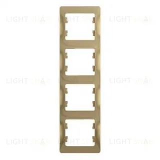 Рамка 4-ая Schneider Glossa для вертикальной установки титан пластик GSL000408 GSL000408