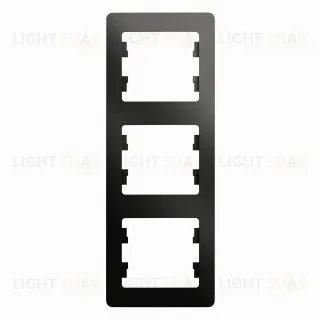 Рамка тройная вертикальная Schneider Glossa антрацит GSL000707 GSL000707