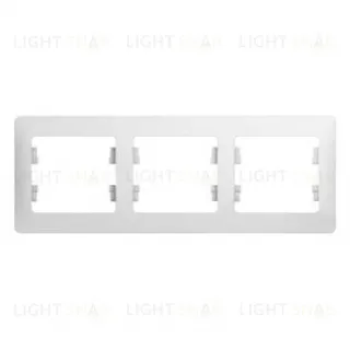 Рамка 3-ая Schneider Glossa для горизонтальной установки белый пластик GSL000103 GSL000103