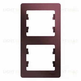 Рамка двойная вертикальная Schneider Glossa баклажановый GSL001106 GSL001106