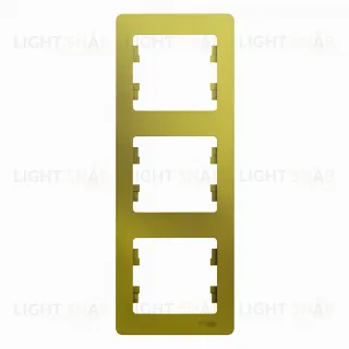 Рамка тройная вертикальная Schneider Glossa фисташковый GSL001007 GSL001007