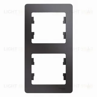 Рамка двойная вертикальная Schneider Glossa графит GSL001306 GSL001306