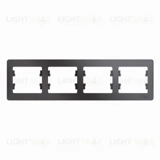 Рамка четверная Schneider Glossa графит GSL001304 GSL001304