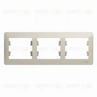 Рамка тройная Schneider Glossa молочный GSL000903 GSL000903