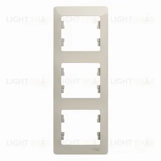 Рамка тройная вертикальная Schneider Glossa молочный GSL000907 GSL000907