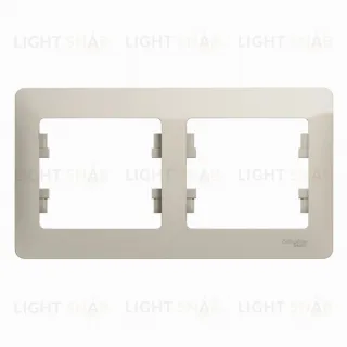 Рамка двойная Schneider Glossa молочный GSL000902 GSL000902