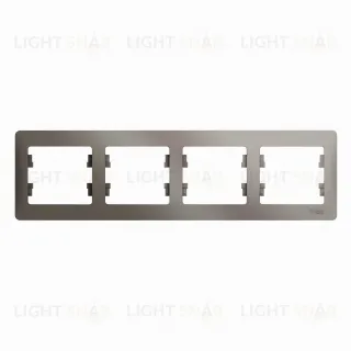 Рамка четверная Schneider Glossa платина GSL001204 GSL001204