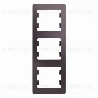 Рамка тройная вертикальная Schneider Glossa сиреневый туман GSL001407 GSL001407