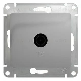 Розетка телевизионная проходная Schneider Electric Glossa алюминий GSL000392 GSL000392