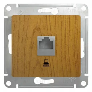 Розетка компьютерная Schneider Electric Glossa RJ45 5-й кат., дуб GSL000581K GSL000581K