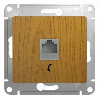 Розетка телефонная Schneider Electric Glossa RJ11 дуб GSL000581T GSL000581T