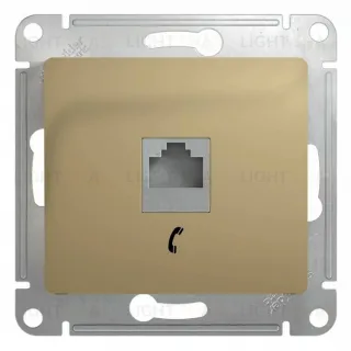 Розетка телефонная Schneider Electric Glossa RJ11 титан GSL000481T GSL000481T